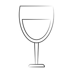 wine glass icon over white background. vector illustration