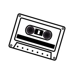 cassette old music icon vector illustration design