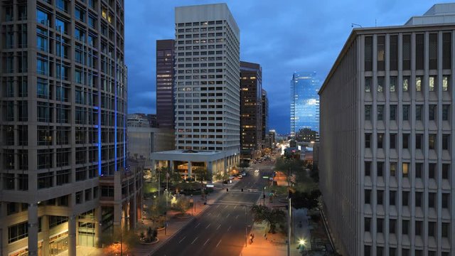 4K UltraHD A Day to night timelapse view of Phoenix core