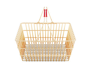 Shopping basket isolated on white background. 3d rendering © 3dmavr