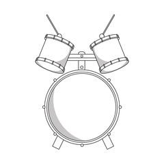 drums instrument isolated icon vector illustration design