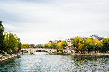 Seine river at Saint Louis island confluence in Paris