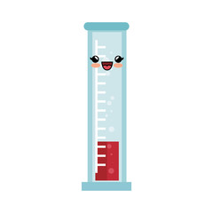 tube test glass character isolated icon vector illustration design