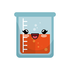 tube test glass character isolated icon vector illustration design