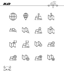 Map icon set