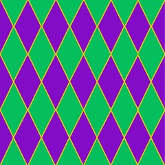 Obraz premium Seamless Mardi Gras background in diamonds