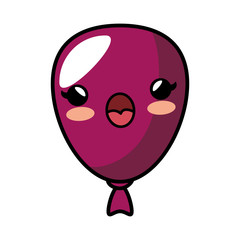 balloon air party character vector illustration design