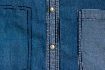 Jeans background of blue denim textile