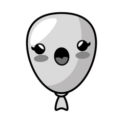 balloon air party character vector illustration design