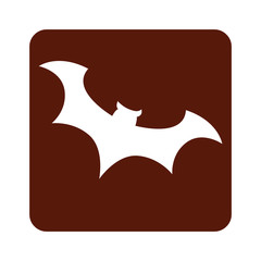 bat bird halloween card vector illustration design