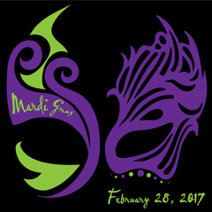 Fancy Mask on black 2017