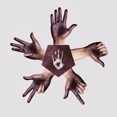 Human Hands showing Fingers