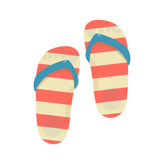 Flip-flops isolated on a white background.