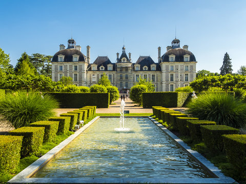 Loireschloss Cheverny, UNESCO Weltkulturerbe, Fluß Loire und Cher Departement Loir,  Frankreich