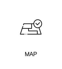 Map flat icon
