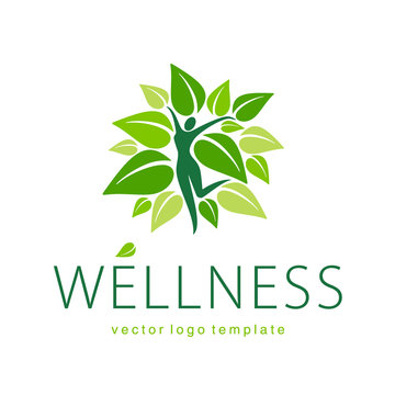 Wellness vector logo design
