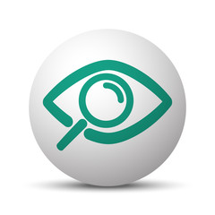 Green Observation icon on white sphere