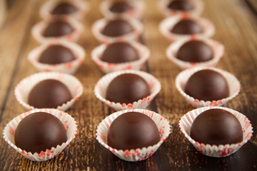 Homemade chocolate candies