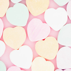 Old fashion candy heart background