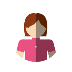 portrait woman mother shadow vector illustration eps 10