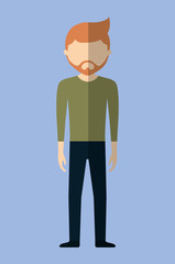 faceles male avatar icon image vector illustration design 