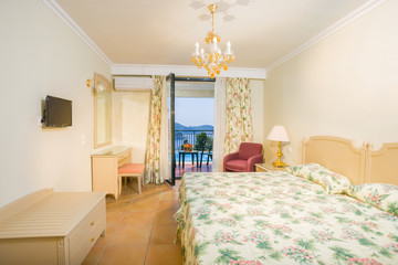 A luxurious hotel room