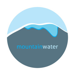 Logo for natural drinking or mineral water
