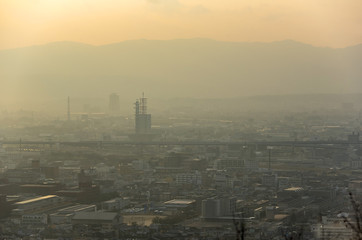 Brown Air pollution over Asian city