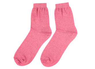 Socks made of cotton isolated on white background.