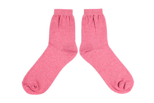 Socks made of cotton isolated on white background.