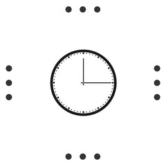 Clock icon. Time shower sign. Ticker symbol.