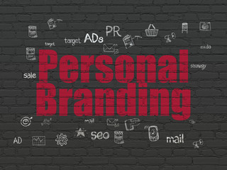 Marketing concept: Personal Branding on wall background