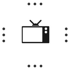 Tv icon in flat style isolated on white background. Television symbol for your web site design, logo, app.