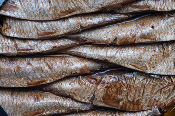 Fisch Kieler Sprotten als Nahaufnahme