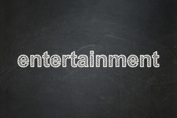 Fototapeta premium Holiday concept: Entertainment on chalkboard background