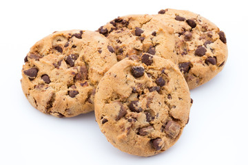 Cookies nuts on the  isolated on white background.