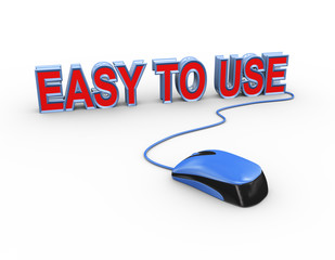 3d mouse attached to word text easy to use