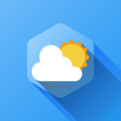 simple illustration of weather icon in flat style