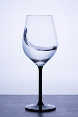 Water in wineglass