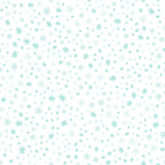 Fototapeta na wymiar Christmas seamless pattern with snowflakes