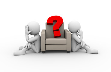 3d family dispute problems and question mark