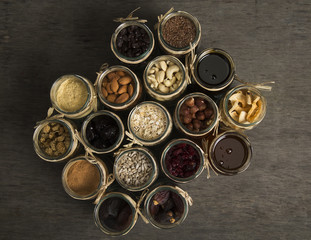 Materials in granola