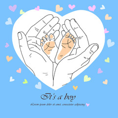 Greeting card it's a boy