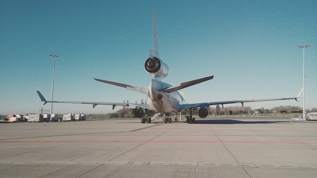 MD11 aircraft on parking stand