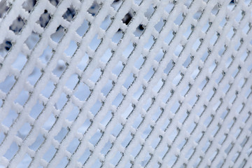 Snowy Chain link fence