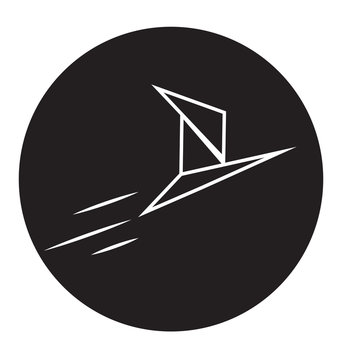 Minimal Flight Paper Plane İcon