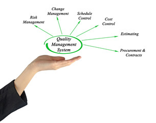 Obraz premium Diagram of Quality Management System