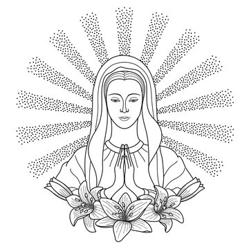 recommend clip art: Praying Virgin Mary