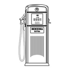 Fototapeta premium vintage gas stations