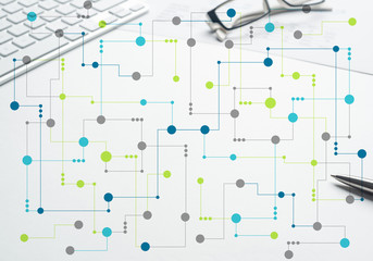 Colorful geometric backdrop